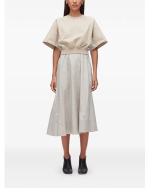 3.1 Phillip Lim Short-Sleeves Midi Dress - Natural