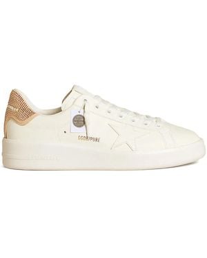 Golden Goose Light Leather/Suede Blend Pure Star Trainers - White