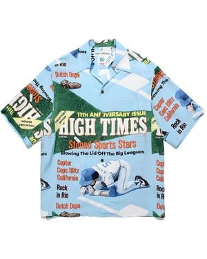 Wacko Maria X High Times Hawaiian シャツ - ブルー