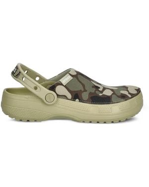 Crocs™ Camouflage-Print Slingback Slides - Green