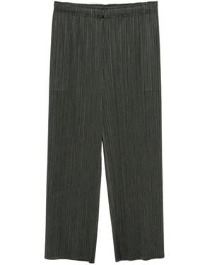Pleats Please Issey Miyake Mc June Pleated Trousers - Green