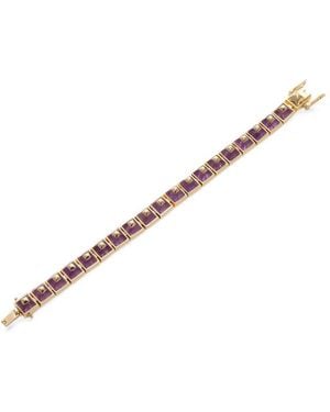 Eddie Borgo Sugarloaf Pyramid Amethyst Bracelet - Metallic
