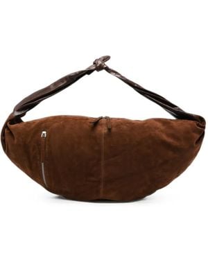 AUTENTICA 504 Schultertasche Aus Wildleder - Braun