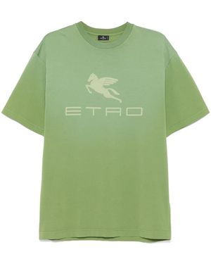 Etro Pegaso プリント Tシャツ - グリーン