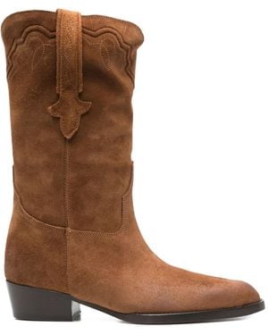 Paris Texas 40Mm Hilda Suede Boots - Brown