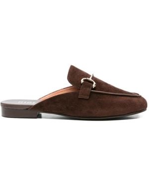 Bibi Lou Suede Mules - Brown