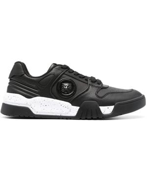 Just Cavalli Logo-Patch Leather Trainers - Black