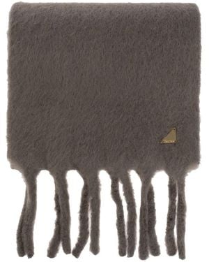 Max Mara Fringed Scarf - Gray