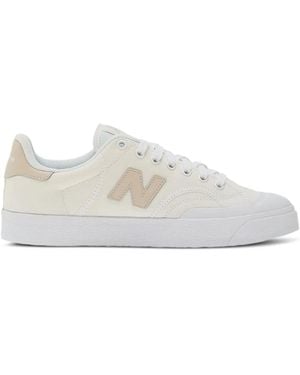 New Balance 100 Canvas Leather Trainers - White