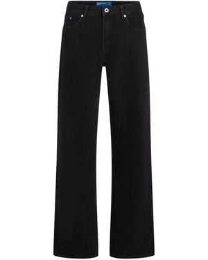 Karl Lagerfeld Mid-Rise Straight-Leg Jeans - Black