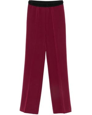 ERMANNO FIRENZE Logo-Waistband Pants - Red
