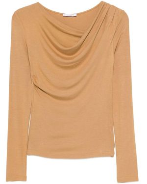 Patrizia Pepe Blusa Asimmetrica - Marrone