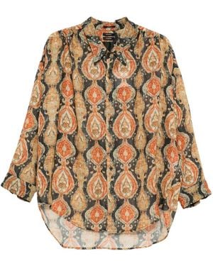 R13 Paisley Collar Shirt - Natural