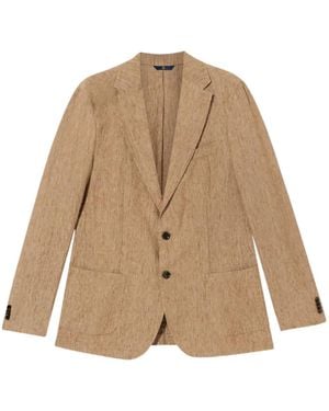 Brooks Brothers Linen Single-Breasted Blazer - Natural