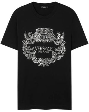 Versace ビジュークレスト Tシャツ - ブラック