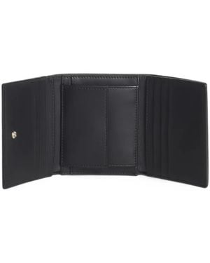 Maison Kitsuné Fortune Logo-Print Trifold Wallet - Black