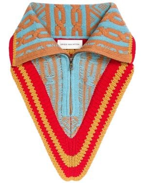 Dries Van Noten Kragen Aus Jacquard - Rot