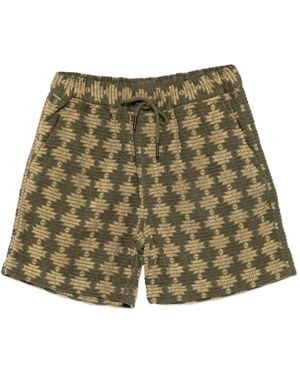 Oas Forti Porto Jacquard-Terry Shorts - Green
