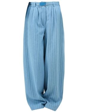 ROWEN ROSE Vaqueros Anchos A Rayas - Azul