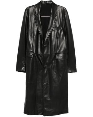 Salvatore Santoro Single-Breasted Leather Jacket - Black