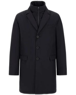 Herno Gore-Tex Layered Single-Breasted Coat - Blue