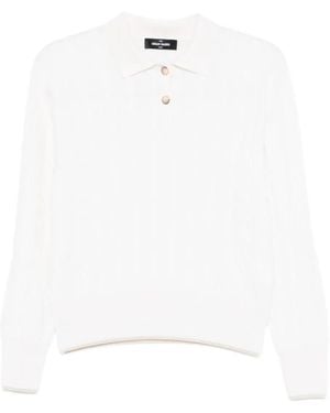 Gran Sasso Cable-Knit Buttoned Jumper - White