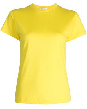 Enfold Short-Sleeve Cotton T-Shirt - Yellow
