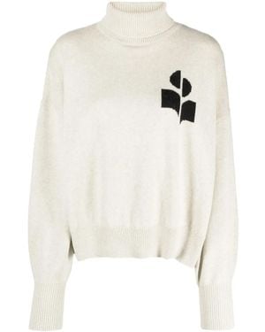 Isabel Marant Nash Pullover Mit Logo-Intarsie - Weiß