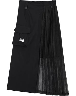 Musium Div. Asymmetric Midi Skirt - Black