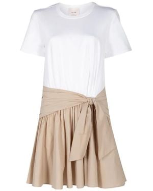 Cinq À Sept Leslie Tie-Waist Pleated Dress - White