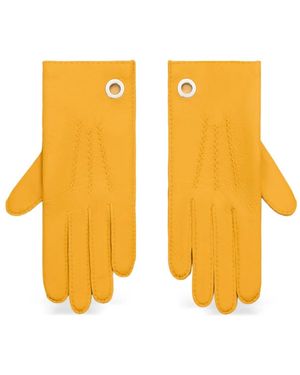 Ami Paris Guantes Cortos Texturizados - Amarillo