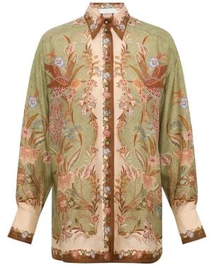 Zimmermann Indra Blouse Met Bloemenprint - Wit