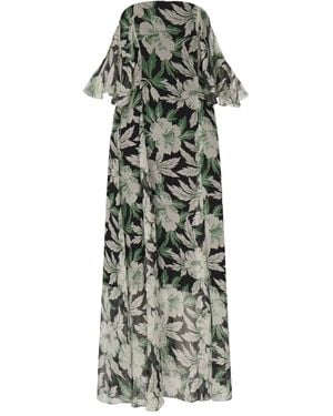 Loewe Floral-Print Maxi Dress - Green