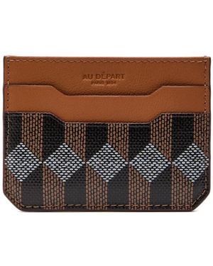 AU DEPART Porte-Cartes À Motif Géométrique - Brown