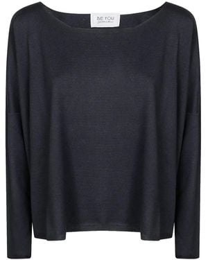 Be You Pullover Mit U-Boot-Ausschnitt - Schwarz