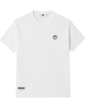 Chocoolate Bear-Embroidery T-Shirt - White