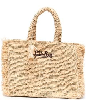 MC2 Saint Barth Bolso Shopper Colette De Rafia Con Flecos - Neutro