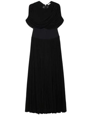 Jonathan Simkhai Nancie Draped-Jersey Maxi Gown - Black