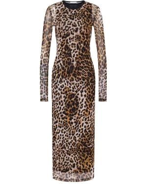 Moschino Leopard-Print Maxi Dress - Natural