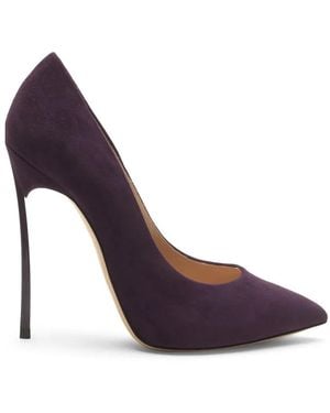 Casadei Blade Suede Court Shoes - Purple