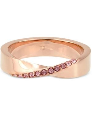 agnès b. Embellished Stainless Steel Ring - Pink