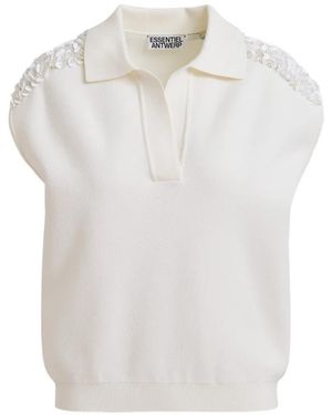 Essentiel Antwerp Sequin-Detail Top - White