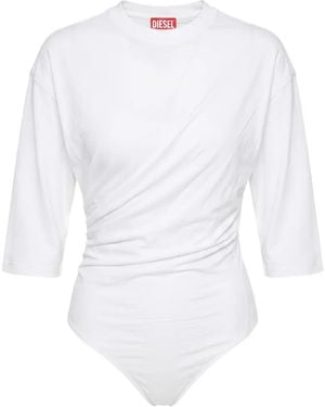DIESEL Body Fruncido De Manga Tres Cuartos - Blanco