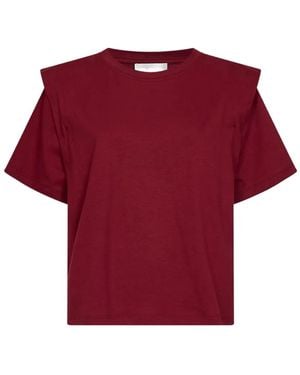 Isabel Marant Shoulder-Pad T-Shirt - Red