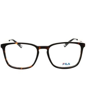 Fila 360 Flex Tortoiseshell-Effect Rectangle-Frame Glasses - Black