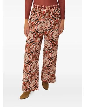FARM Rio Pineapple Jewelry-Print Pants - Red