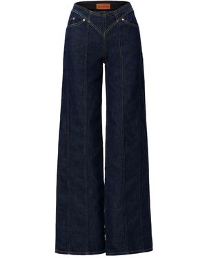 No44 Cotton Wide-Leg Jeans - Blue