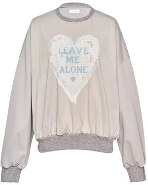 Sultry Virgin Sudadera Con Corazón Estampado - Blanco