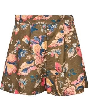Hunter Bell Shorts A Fiori - Verde