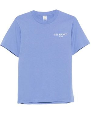 Sporty & Rich T-Shirt À Logo Imprimé - Blue